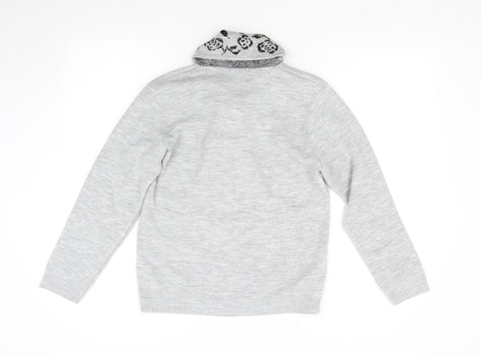 Hand to Hand Womens Grey  Knit Pullover Jumper Size S