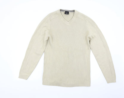 NEXT Mens Beige  Knit Pullover Jumper Size L