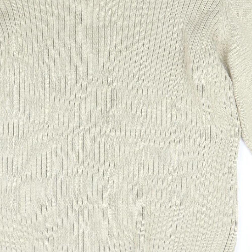 NEXT Mens Beige  Knit Pullover Jumper Size L