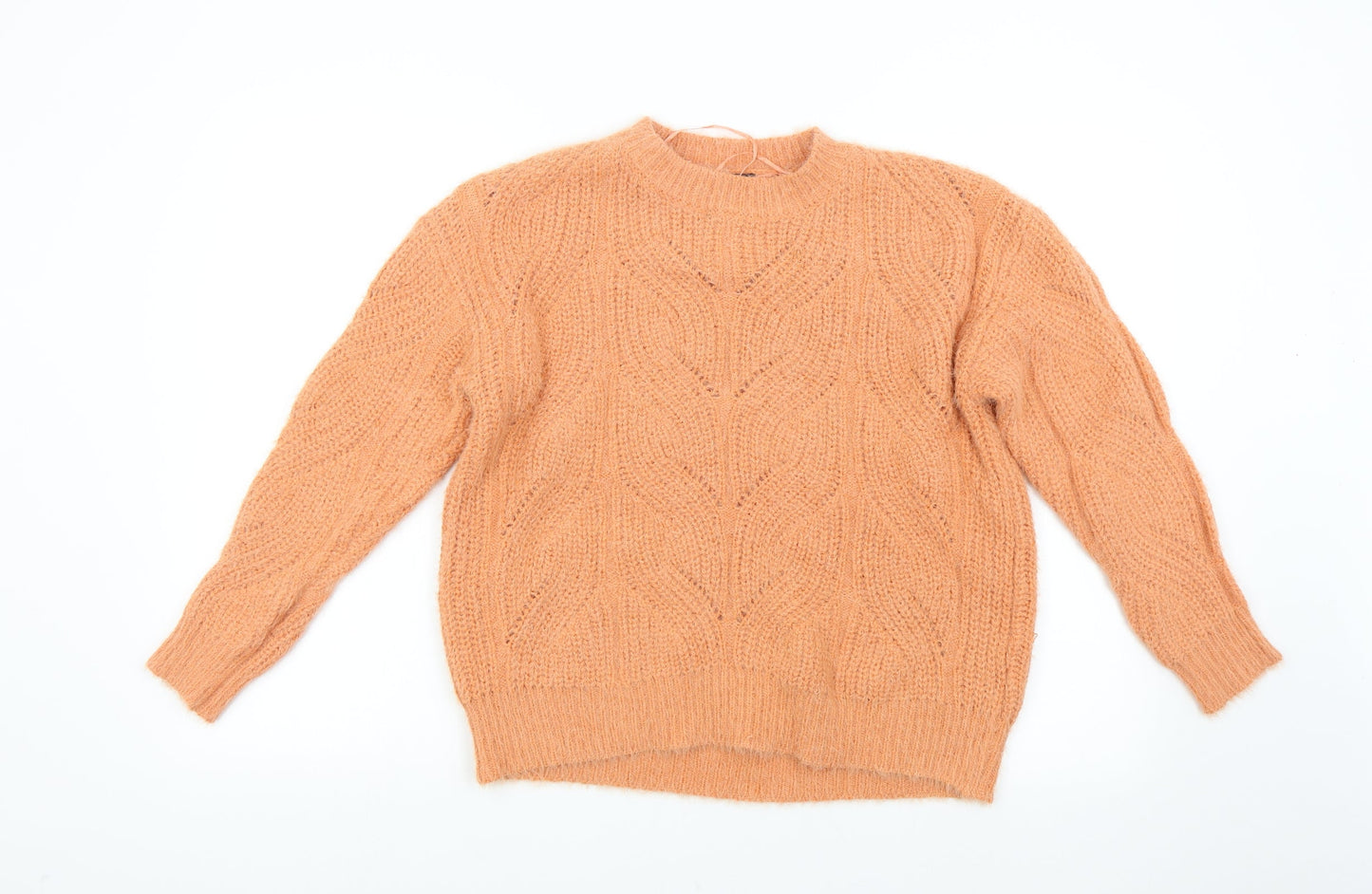 Womens UK Size 10 M&Co Orange Pullover Jumper