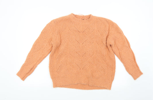 Womens UK Size 10 M&Co Orange Pullover Jumper