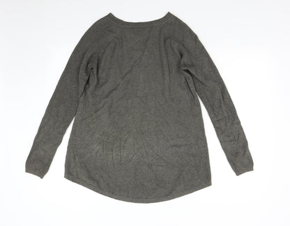 Finery Womens Green  Knit Pullover Jumper Size L