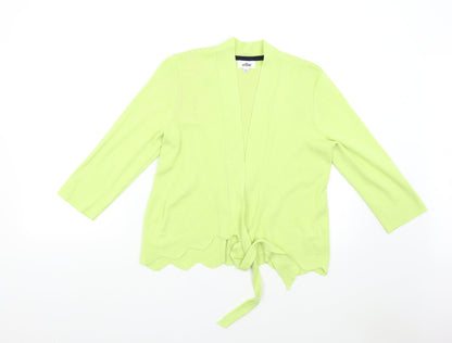 Ellie Womens Green  Knit Cardigan Jumper Size L