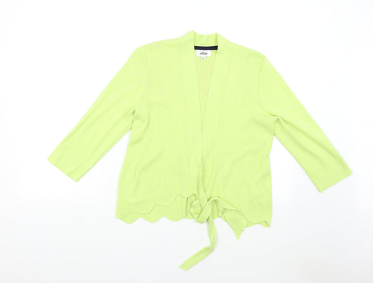 Ellie Womens Green  Knit Cardigan Jumper Size L