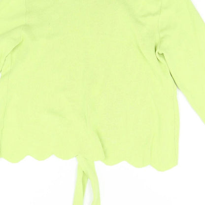 Ellie Womens Green  Knit Cardigan Jumper Size L