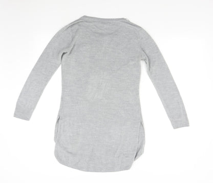 Womens UK Size 8 South Grey Pullover Jumper
