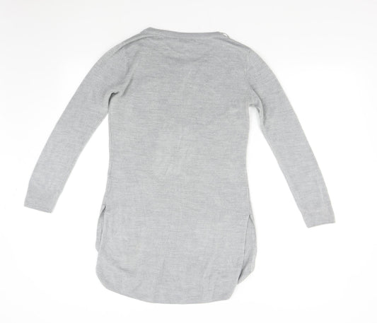 Womens UK Size 8 South Grey Pullover Jumper