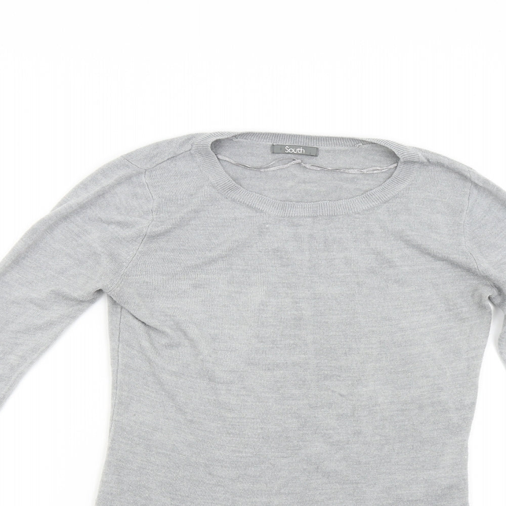 Womens UK Size 8 South Grey Pullover Jumper