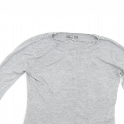 Womens UK Size 8 South Grey Pullover Jumper