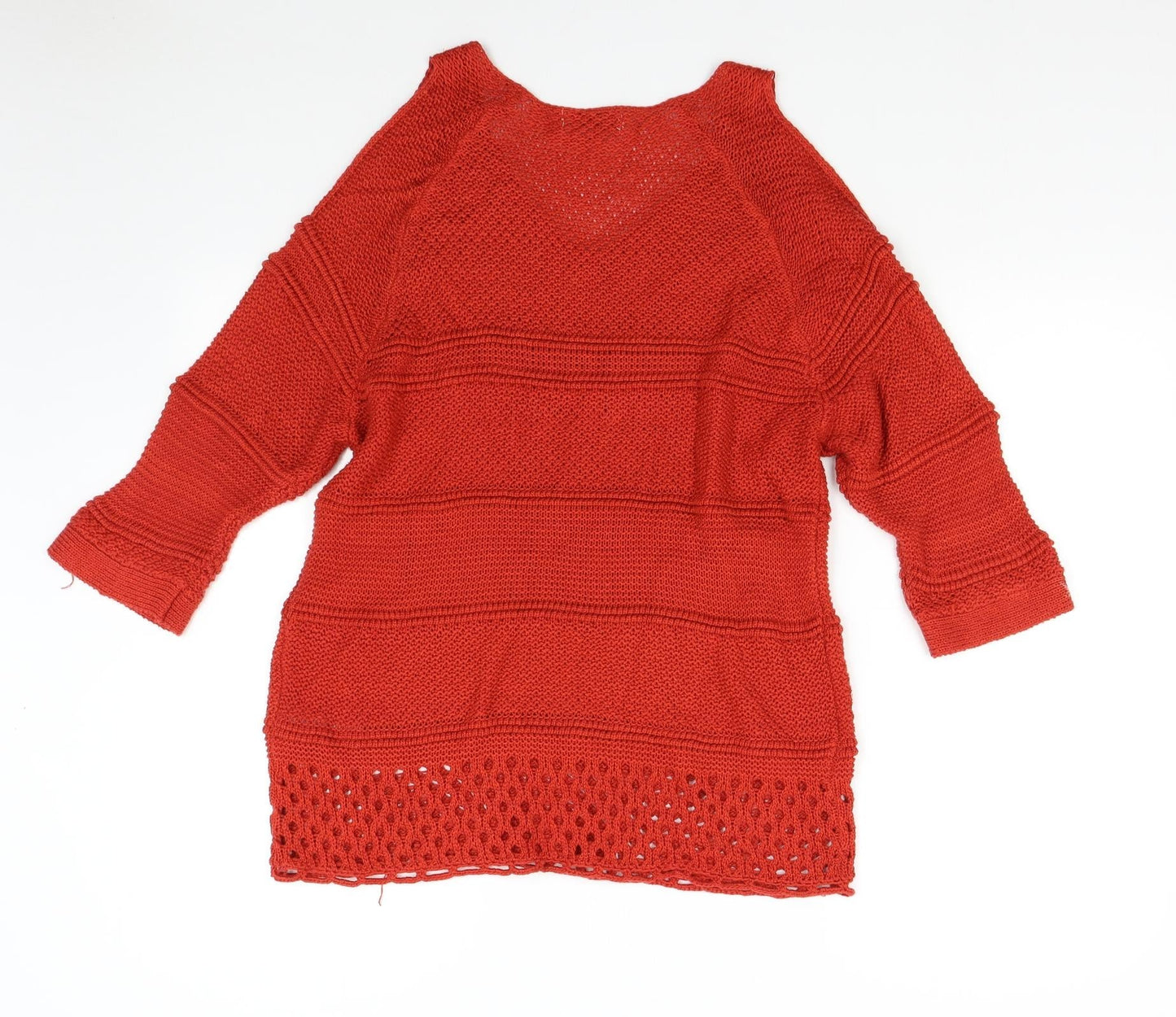 F&F Womens Orange  Knit Pullover Jumper Size 12