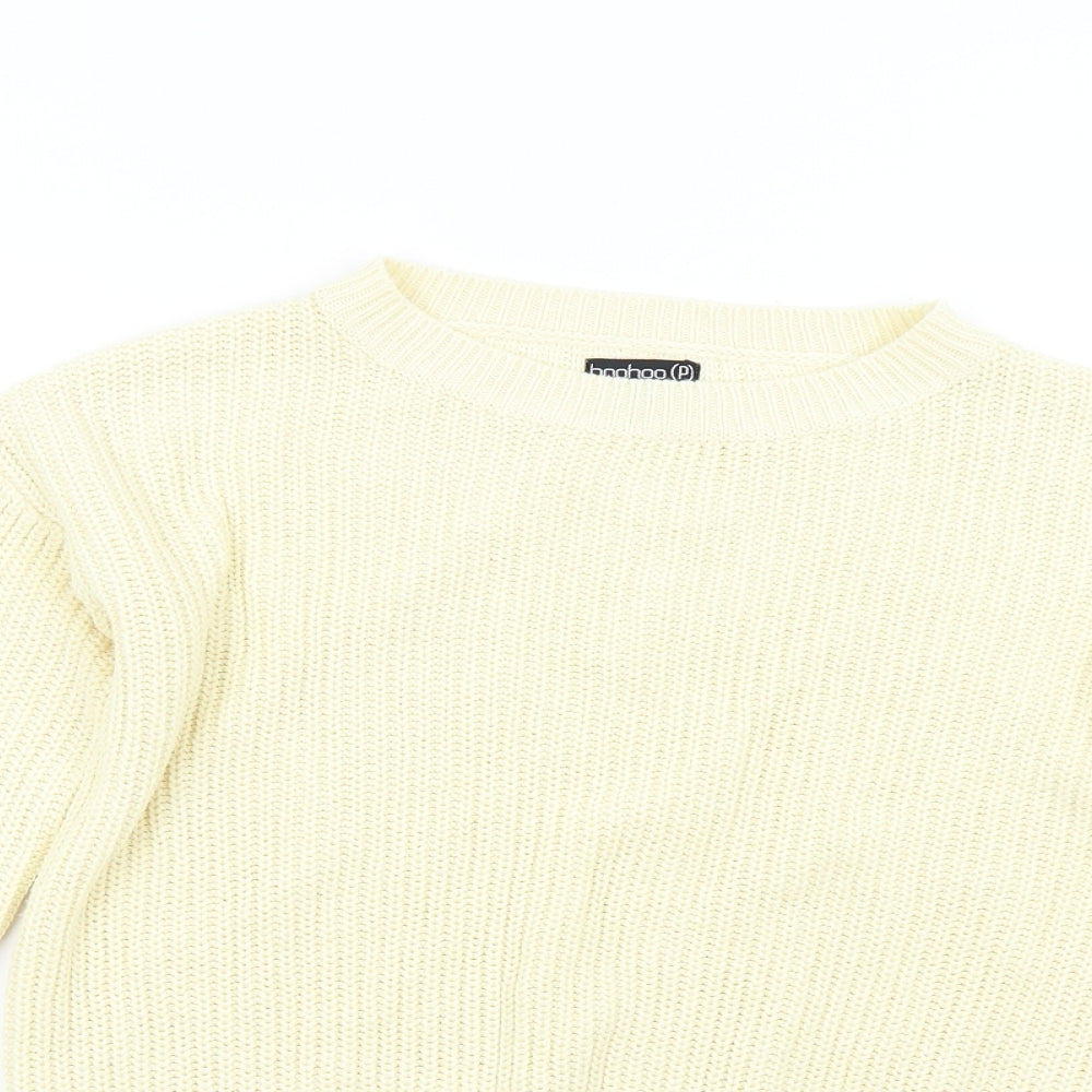 Boohoo Womens Beige  Knit Pullover Jumper Size 12