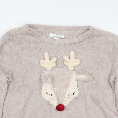 Love to lounge Womens Beige   Top Pyjama Set Size S  - Christmas