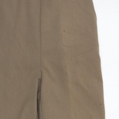 Womens UK Size 10 Emma Collction Regular Fit Cropped Beige Trousers