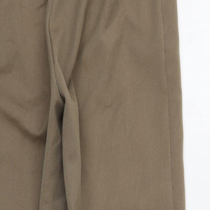 Womens UK Size 10 Emma Collction Regular Fit Cropped Beige Trousers