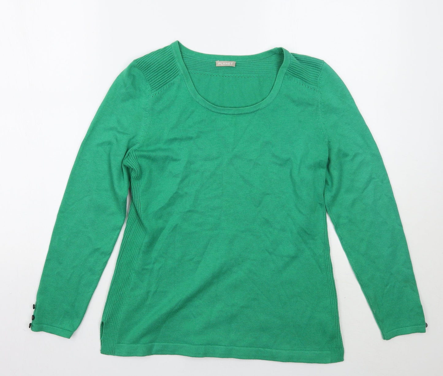 Womens UK Size S Planet Green Pullover Jumper