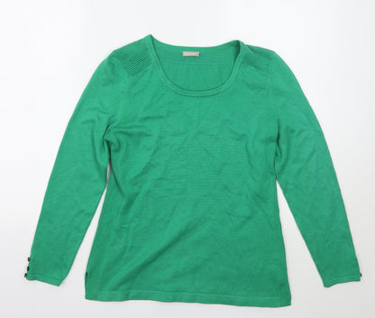 Womens UK Size S Planet Green Pullover Jumper