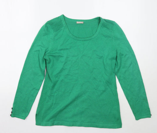 Womens UK Size S Planet Green Pullover Jumper