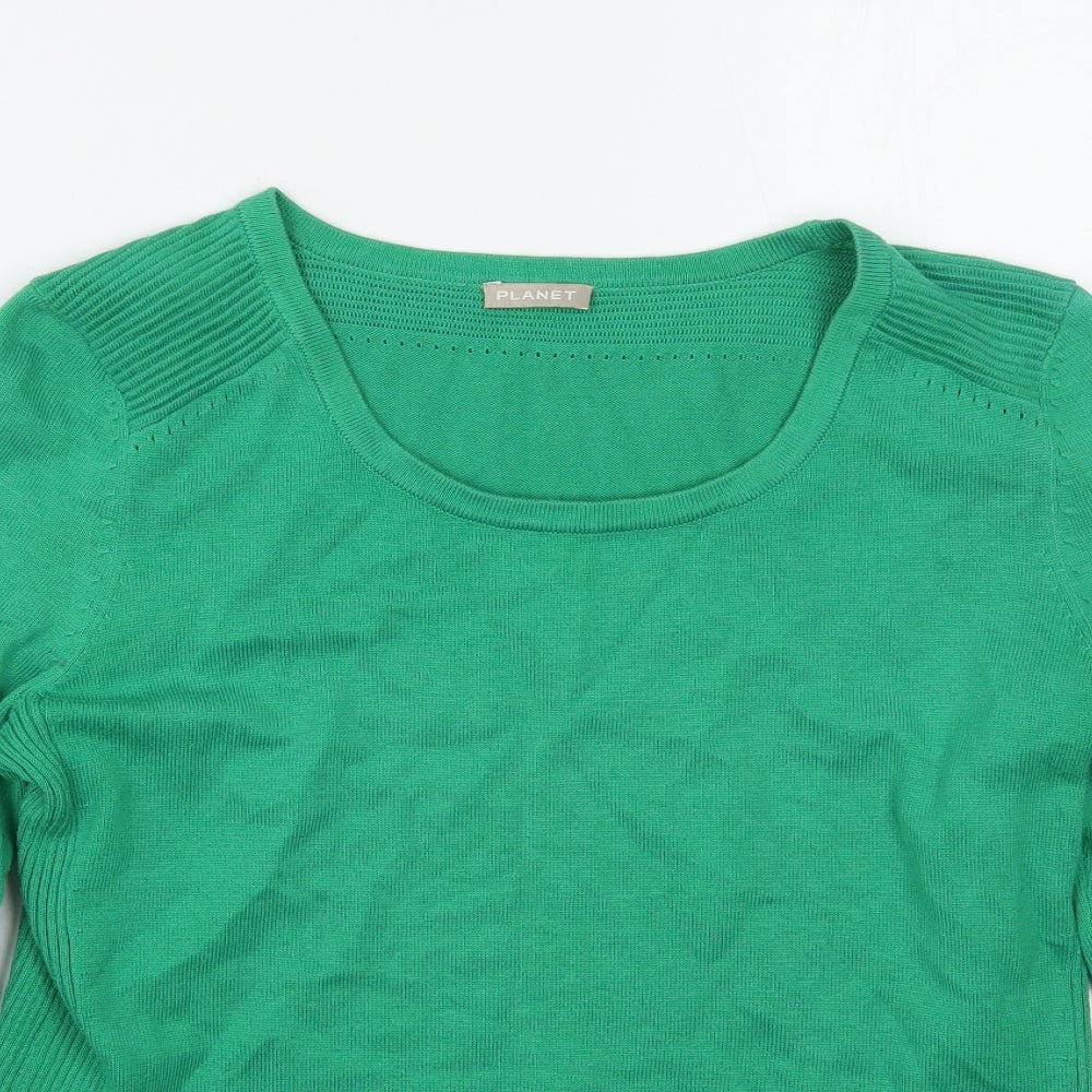 Womens UK Size S Planet Green Pullover Jumper