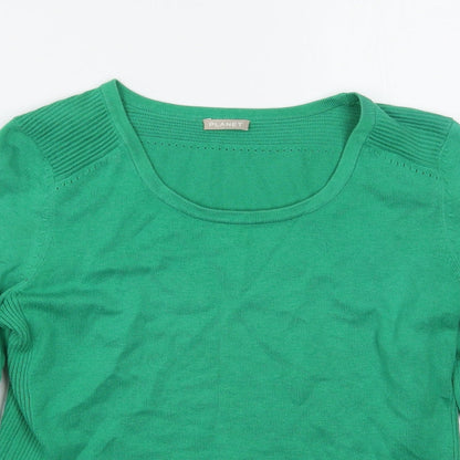 Womens UK Size S Planet Green Pullover Jumper