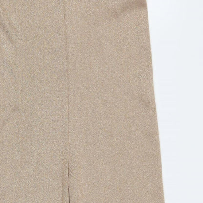 Flamade Womens Gold   Trousers  Size S L26 in