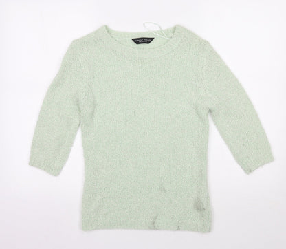 Additional front view of Dorothy Perkins women’s green jumper, size UK 10