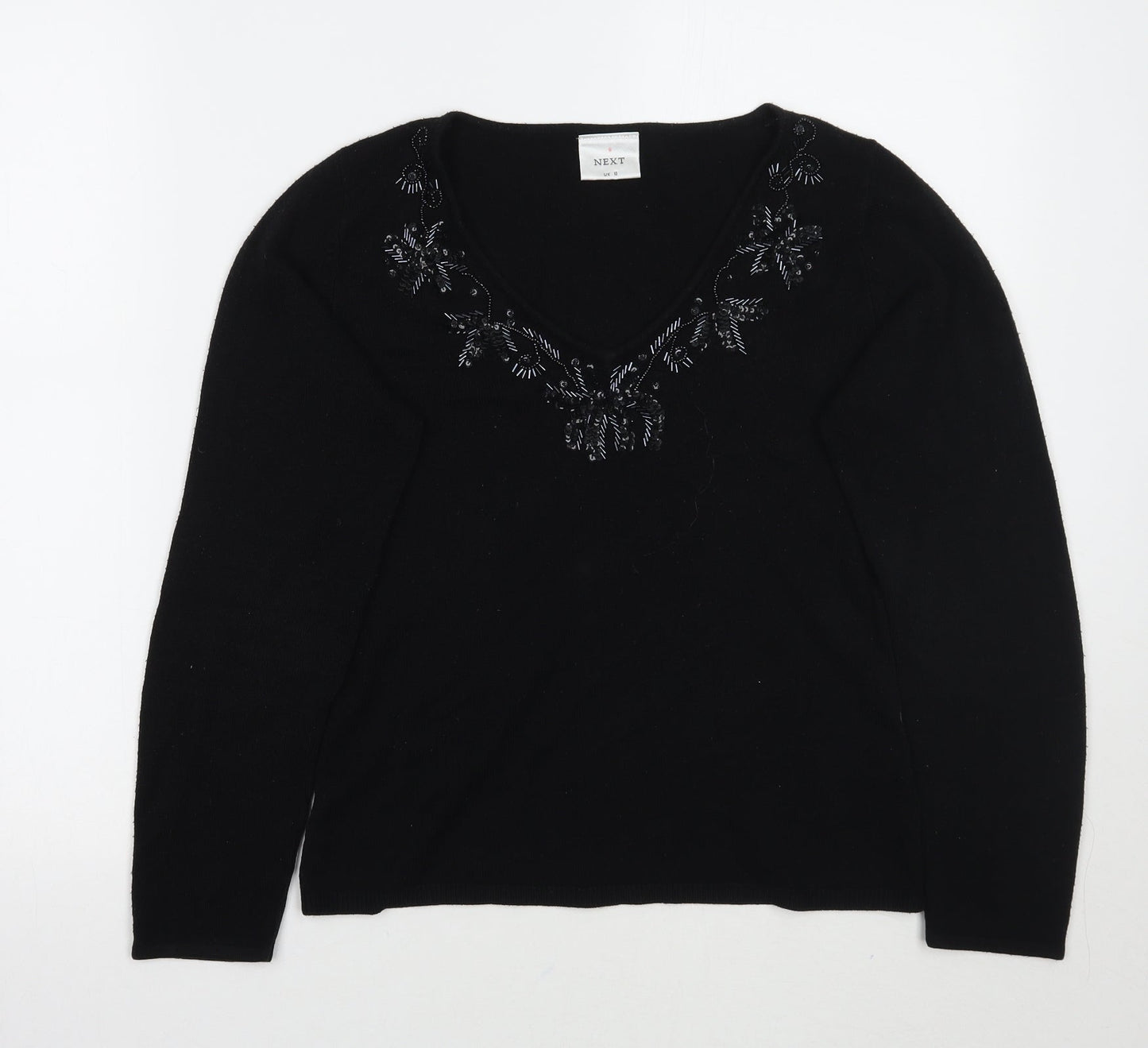 Womens UK Size 10 NEXT Black Pullover Jumper