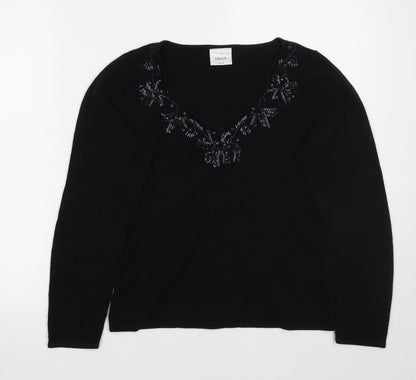 Womens UK Size 10 NEXT Black Pullover Jumper