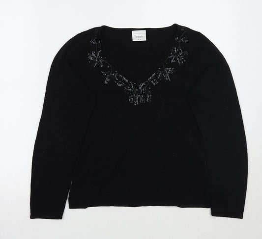 Womens UK Size 10 NEXT Black Pullover Jumper