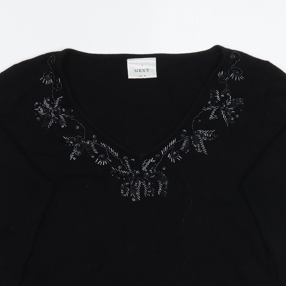 Womens UK Size 10 NEXT Black Pullover Jumper
