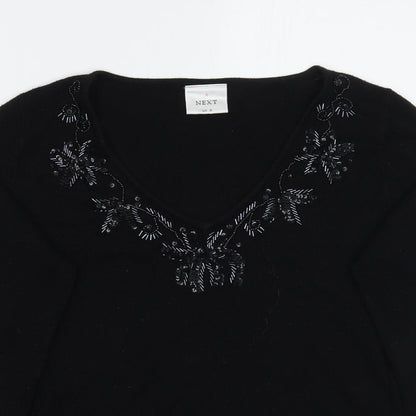 Womens UK Size 10 NEXT Black Pullover Jumper