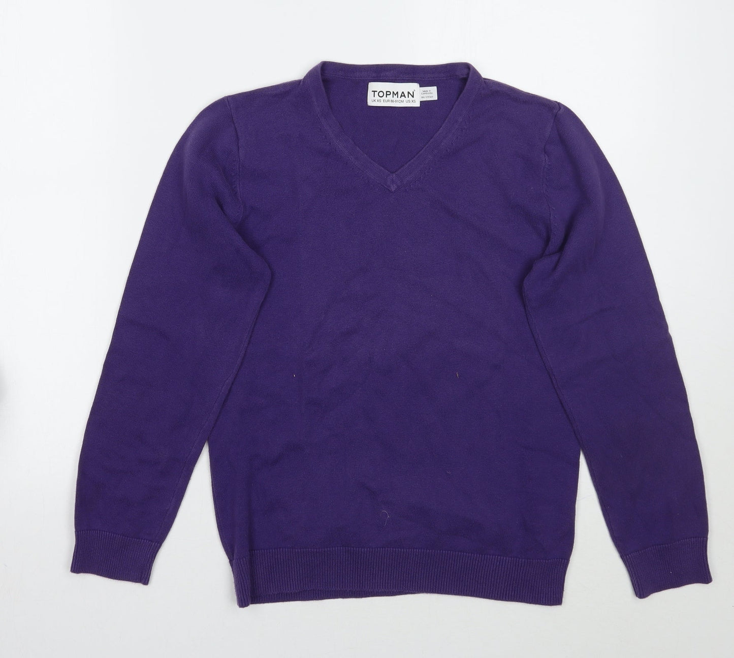 Womens UK Size XS Topman Purple Pullover Jumper
