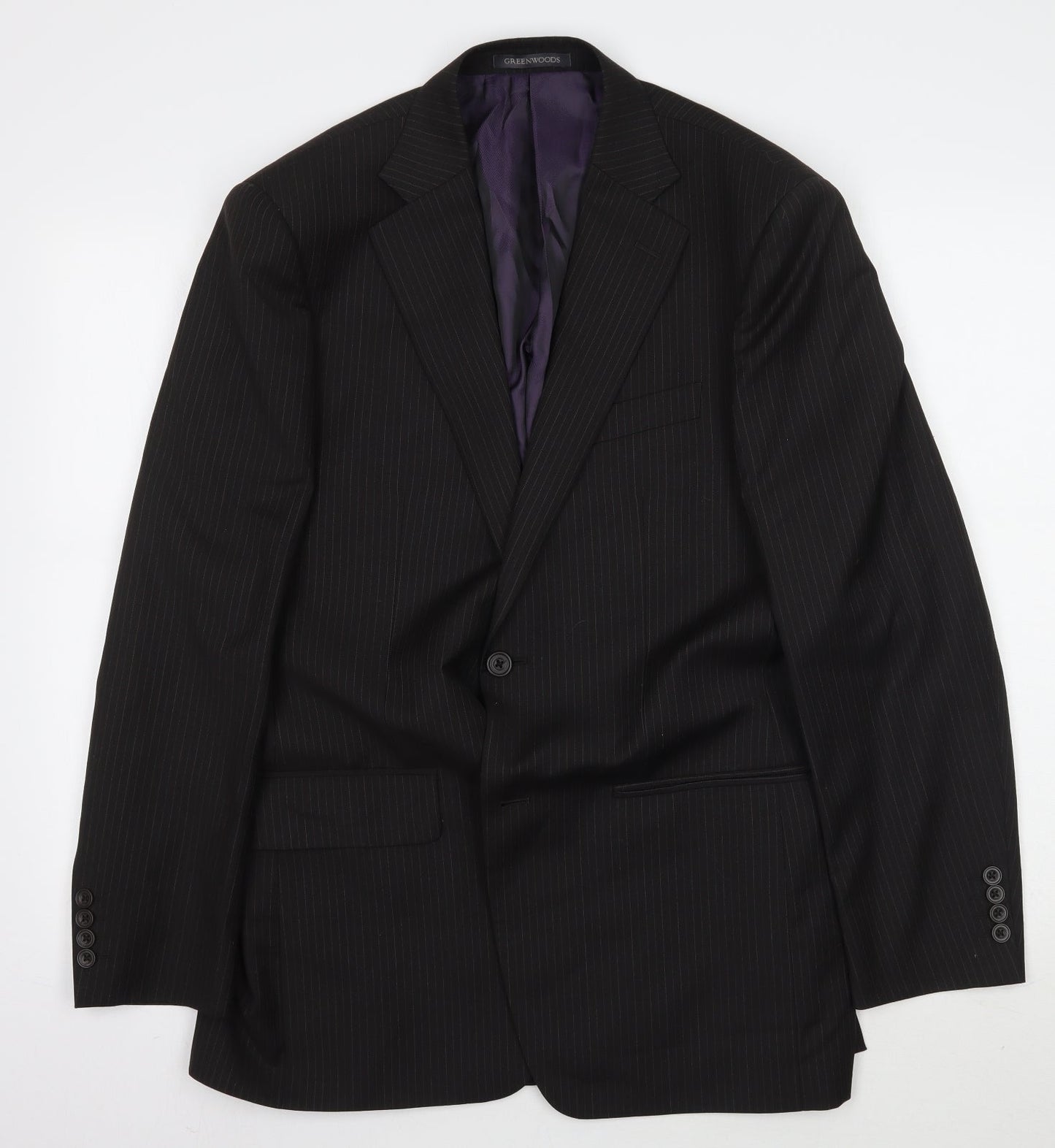Mens UK Size 38 Greenwoods Regular Black Suit Jacket