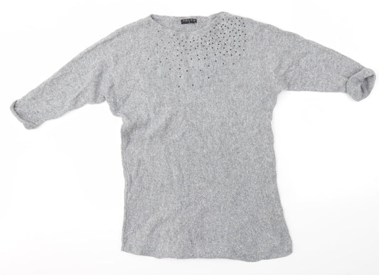 VIZA VIZ Womens Grey   Pullover Jumper Size S