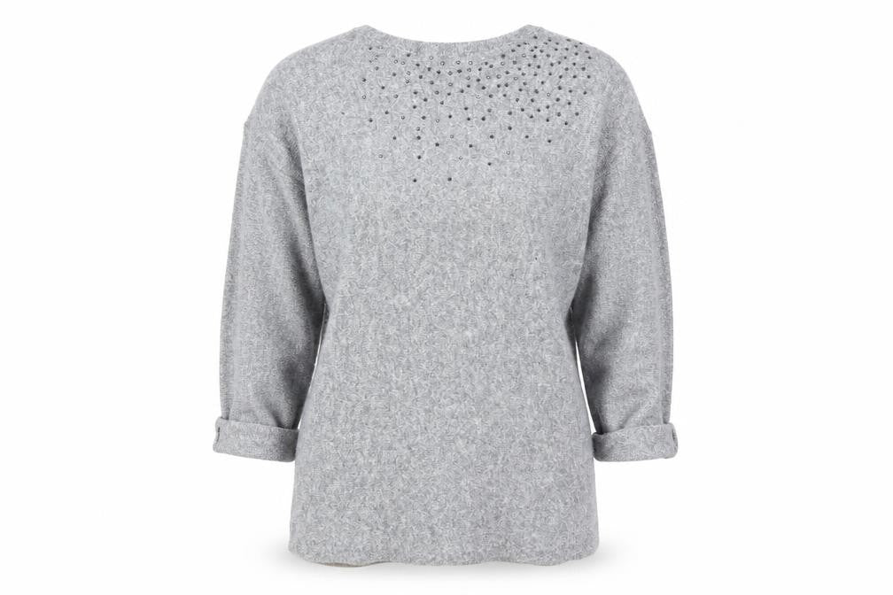 VIZA VIZ Womens Grey   Pullover Jumper Size S