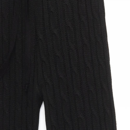 Preworn Womens Black Solid Knit  Pyjama Pants Size XS