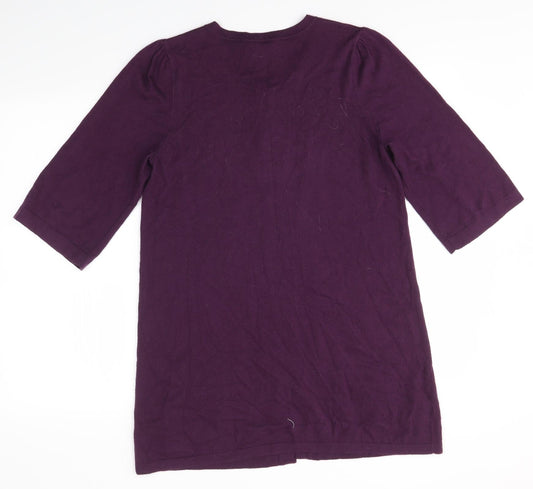 Ann Taylor Womens Purple   Cardigan Jumper Size M