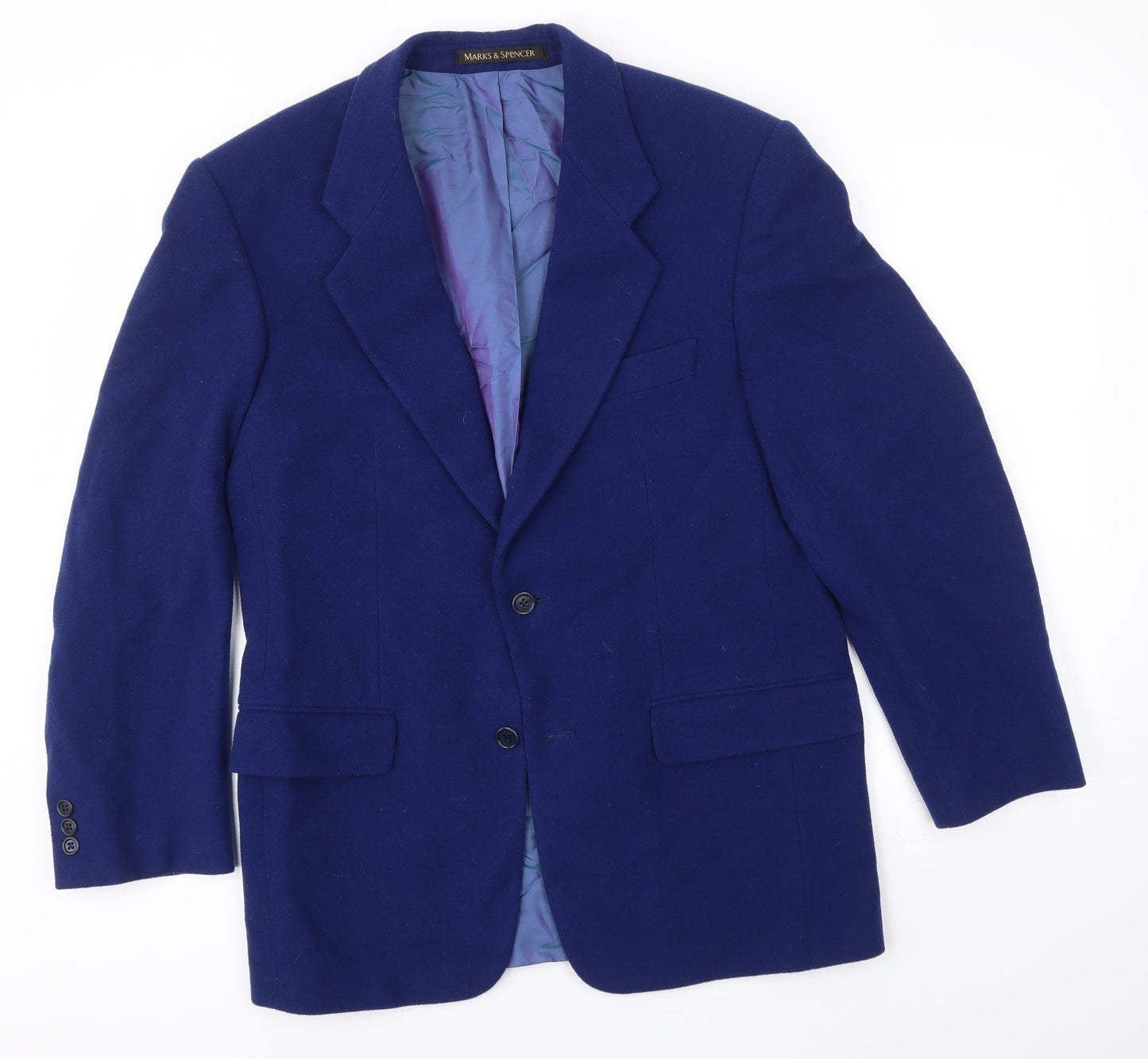 Womens UK Size M M&S Blue Overcoat