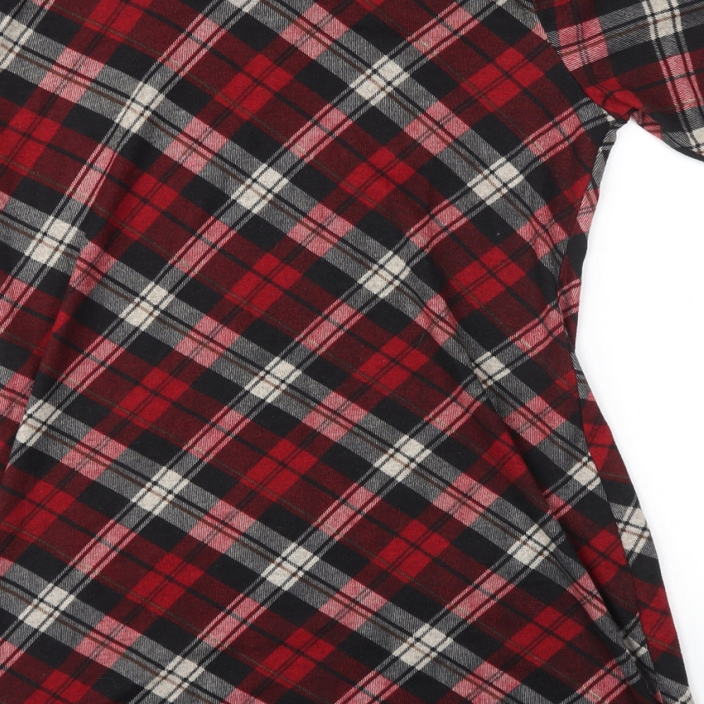 NABELLA Womens Red Check  Jumper Dress  Size S