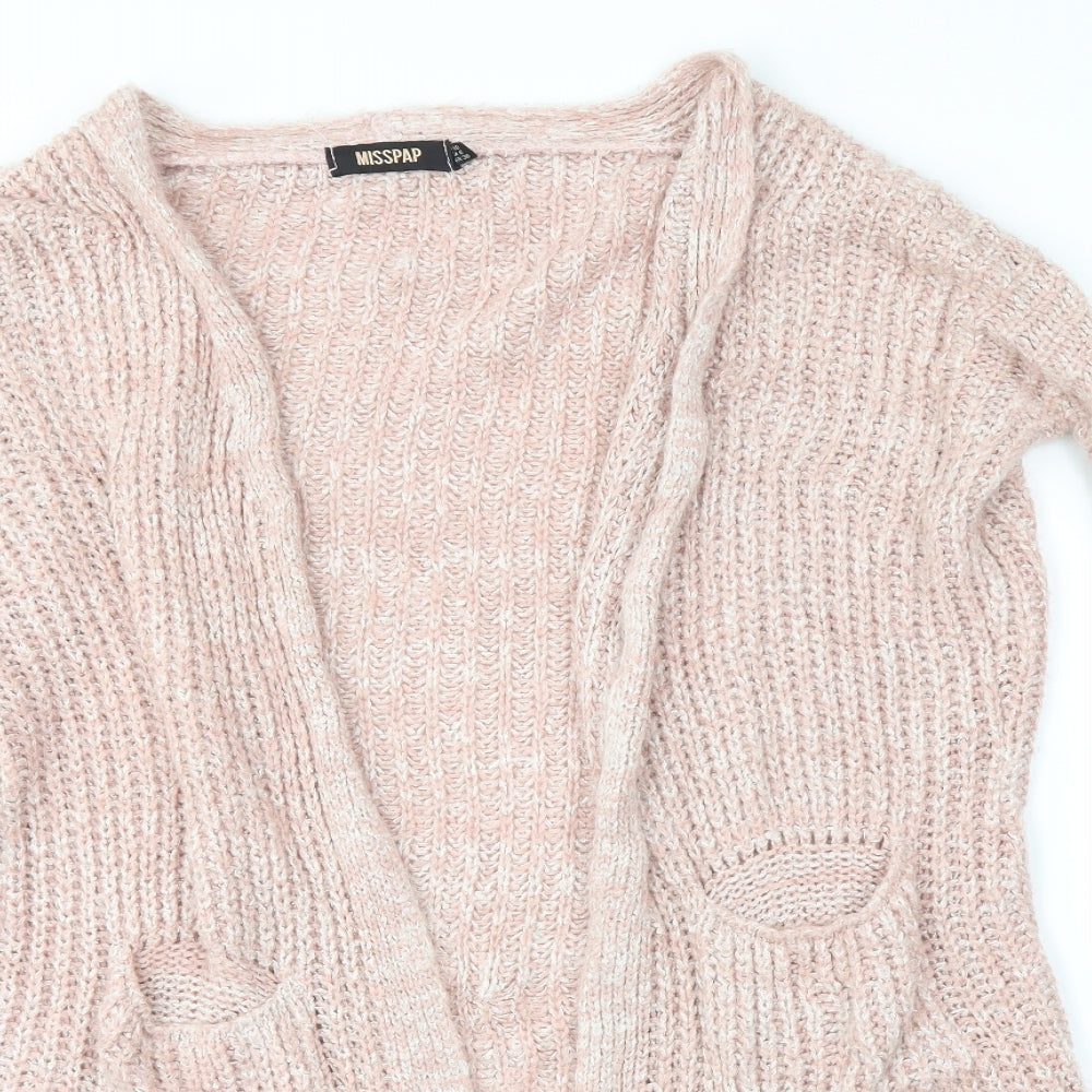 Womens UK Size 10 Misspap Pink Cardigan Jumper