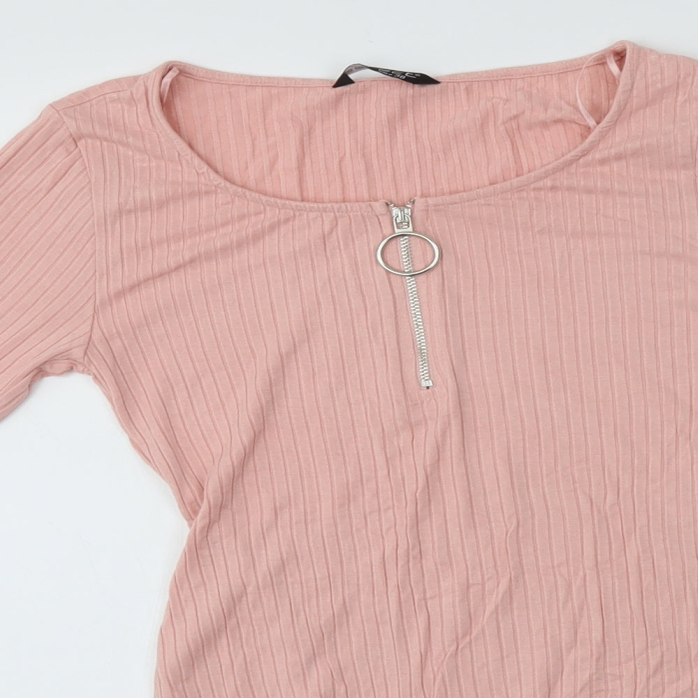 Select Womens Pink   Bodysuit One-Piece Size 10