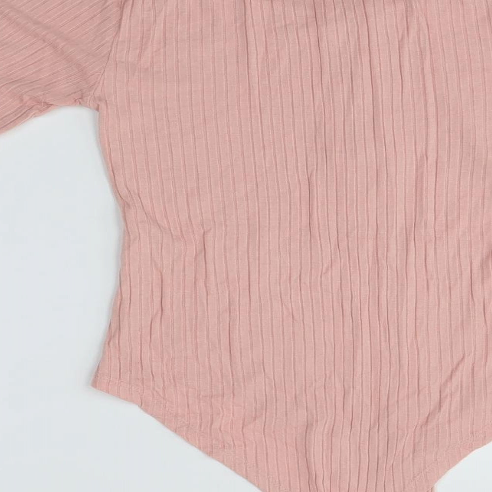 Select Womens Pink   Bodysuit One-Piece Size 10