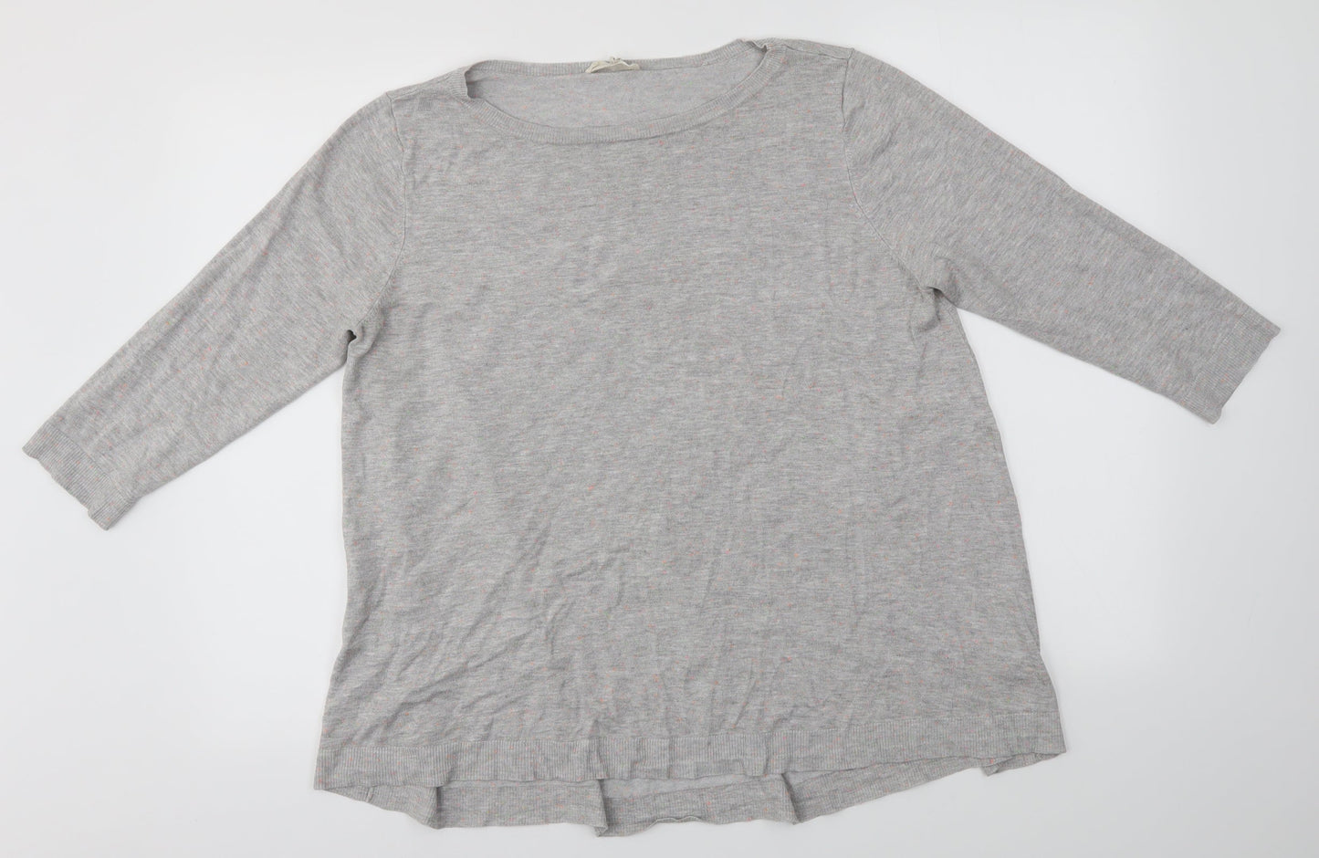 Womens UK Size 14 Phase Eight Grey Basic T-Shirt