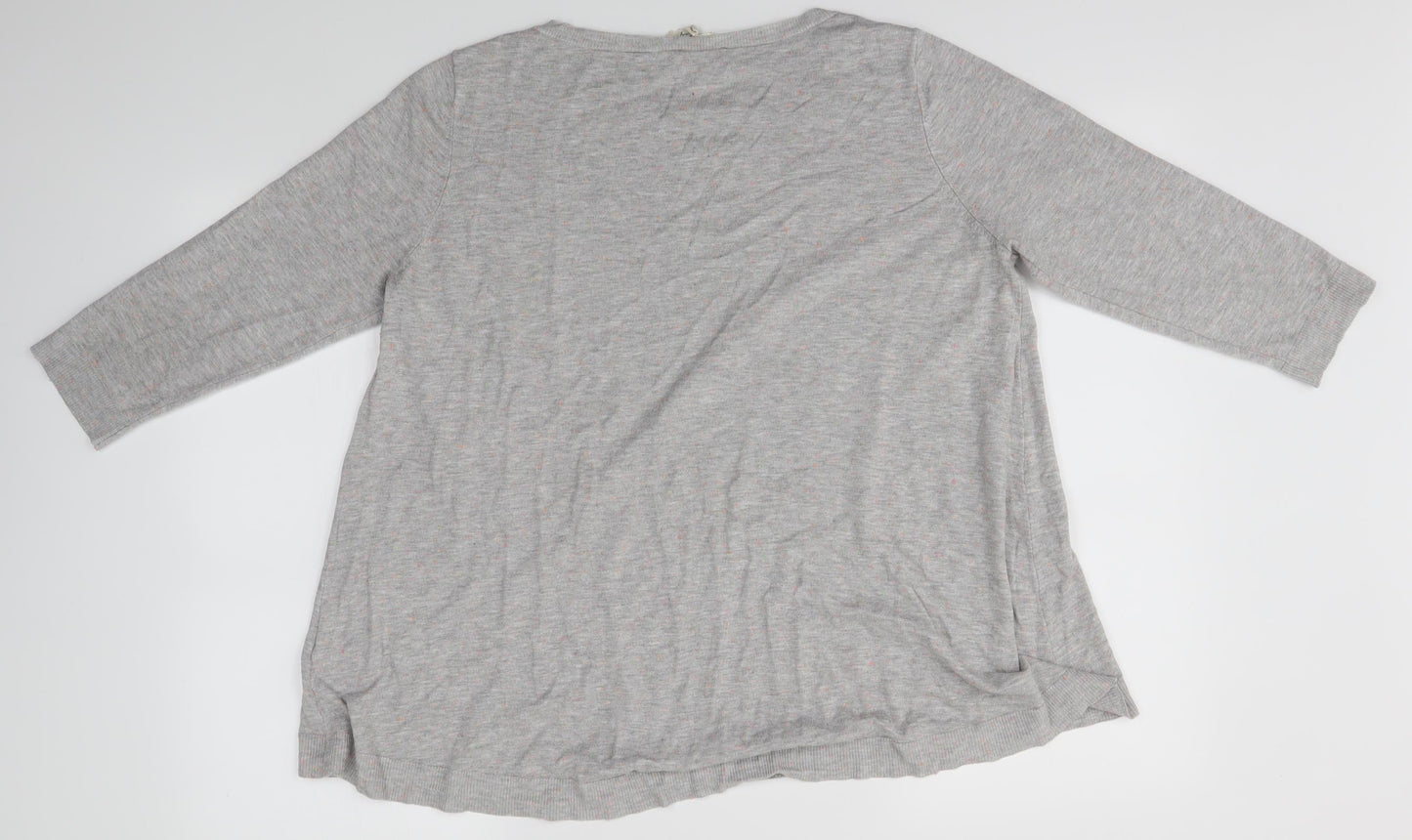 Womens UK Size 14 Phase Eight Grey Basic T-Shirt