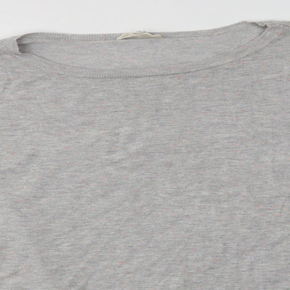 Womens UK Size 14 Phase Eight Grey Basic T-Shirt