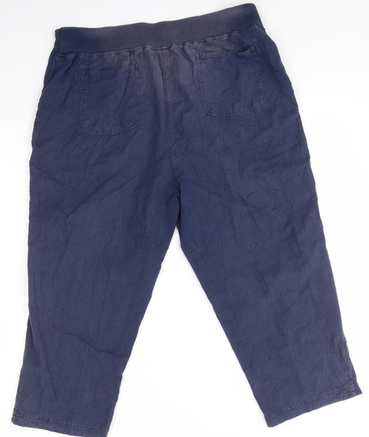 Womens UK Size 16 ISLE Regular Fit Sweatpants Blue Trousers
