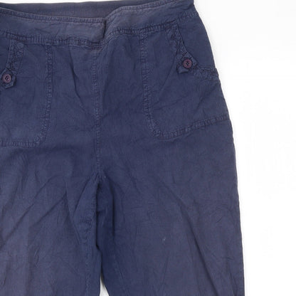 Womens UK Size 16 ISLE Regular Fit Sweatpants Blue Trousers