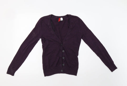 Womens UK Size 10 H&M Purple Cardigan Jumper