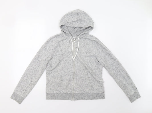 H&M Womens Grey   Henley Hoodie Size M