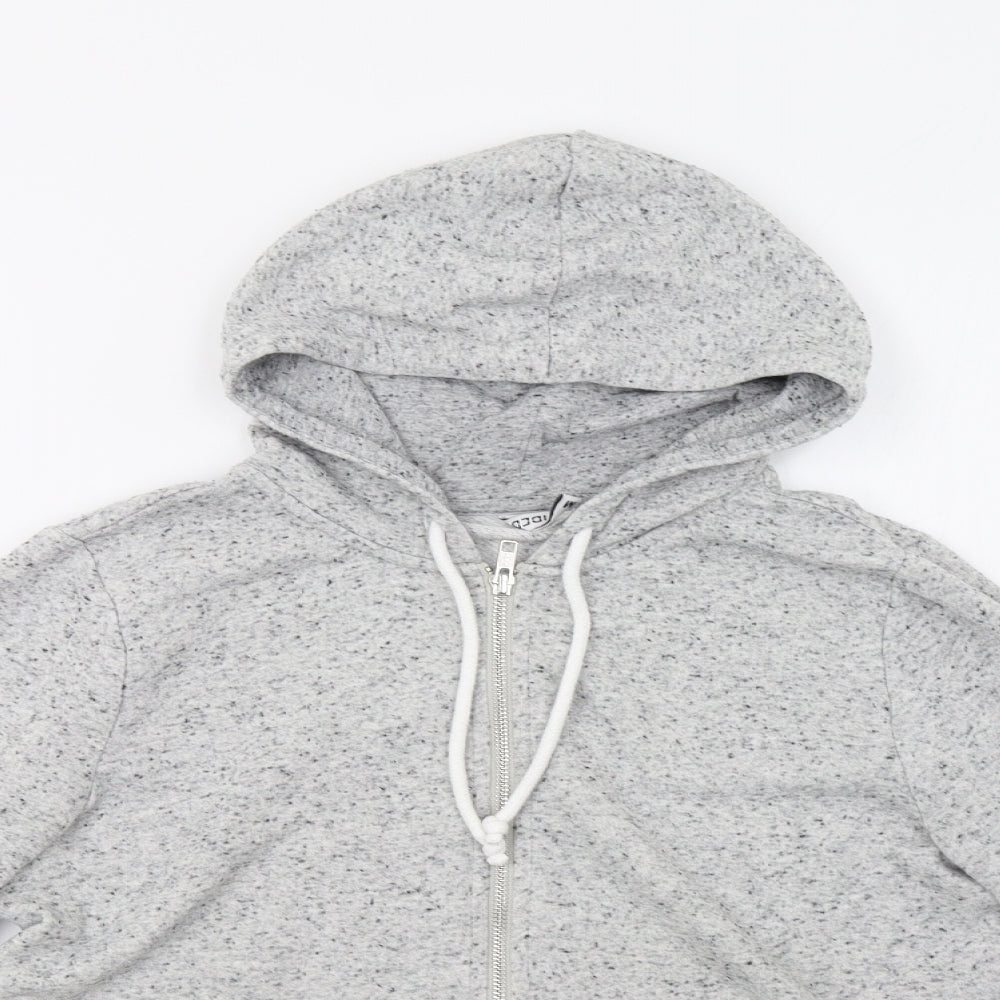 H&M Womens Grey   Henley Hoodie Size M