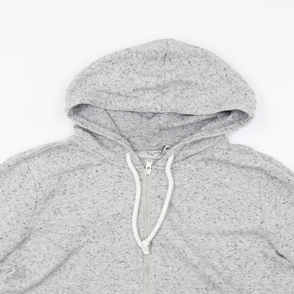 H&M Womens Grey   Henley Hoodie Size M